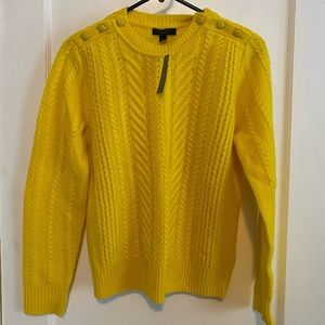 J.Crew size medium bright yellow sweater NWT